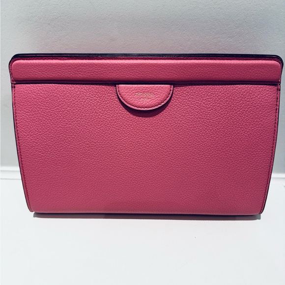 Brand new JIMMY CHOO Logo Embossed Pebbled Leather Clutch - Picture 3 of 6